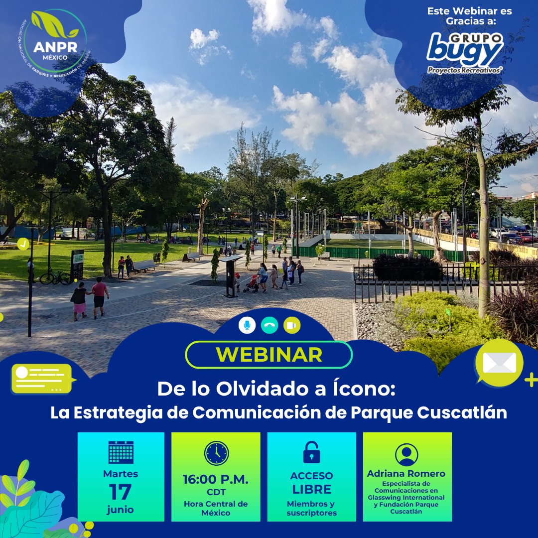 🌿En este webinar conocerás el caso del Parque Cuscatlán, en El Salvador: un espacio que pasó del abandono a convertirse en un símbolo de comunidad y orgullo urbano.
📅 Mañana, 17 de junio
⛓️ Inscríbete aquí: bit.ly/3Z8CxRM
🕓 Horario:4PM
