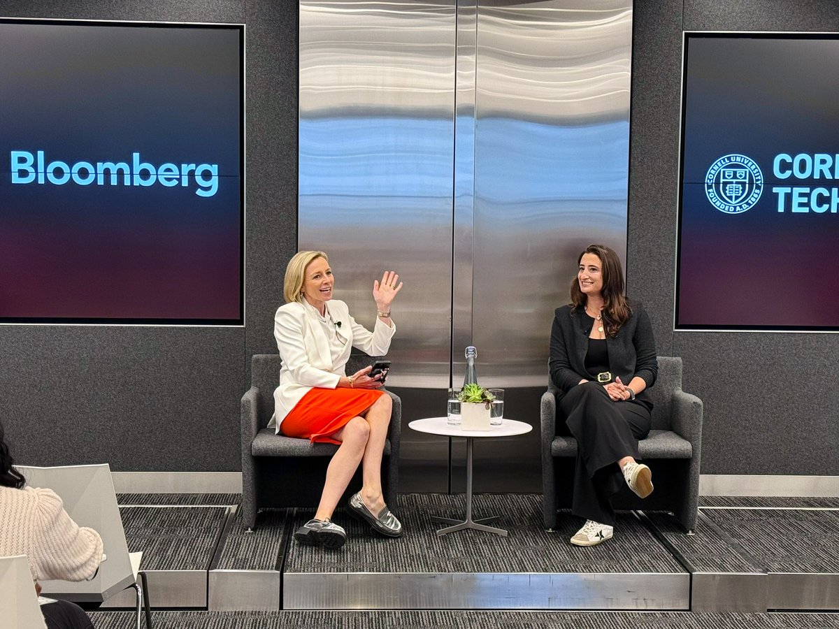 Tech:NYC (@technyc) on Twitter photo Closing out our 10th season of our @Cornell_Tech @ Bloomberg speaker series collab! <a href="/firstround/">First Round</a>'s <a href="/hayleybay/">Hayley Bay Barna</a> talks with <a href="/CarolineHydeTV/">Caroline Hyde</a> about her journey from startup founder to VC and offers her take on the next wave of breakout startups.
<a href="/TechAtBloomberg/">Tech At Bloomberg</a>
#CTechBBG Closing out our 10th season of our @Cornell_Tech @ Bloomberg speaker series collab! <a href="/firstround/">First Round</a>'s <a href="/hayleybay/">Hayley Bay Barna</a> talks with <a href="/CarolineHydeTV/">Caroline Hyde</a> about her journey from startup founder to VC and offers her take on the next wave of breakout startups.
<a href="/TechAtBloomberg/">Tech At Bloomberg</a>
#CTechBBG