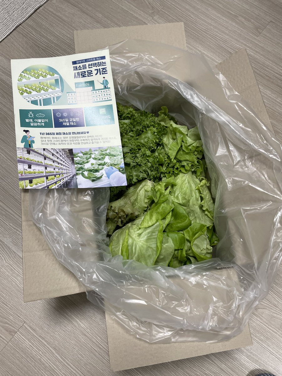 rothkopfAK's tweet photo. Do you want to live in the future 🤩? Come to South Korea 🇰🇷 and get your hydroponic vertical farm grown greens 🥬 🥗 delivered to your door before dawn 🌅. #Farm8 #Gyeongido https://t.co/hcpDpVpEkG