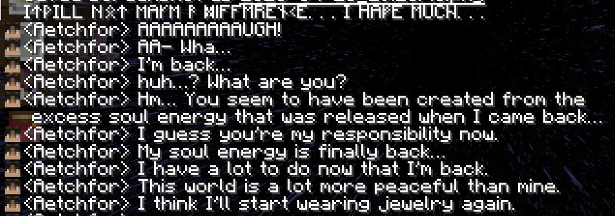 H4_3A_'s tweet photo. It’s been a while since I posted some #FatedSMP lore but I absolutely love FatedSMP, some of the most incredible people I’ve tallied with are on here. 

Anyways here’s some screenshots of my lore! 
@ItsFatedSMP my beloved non-streamed SMP. My favorite SMP I’ve been on. https://t.co/5llkJF4l8a