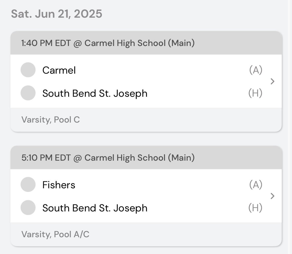 Updated Charlie Hughes Schedule!