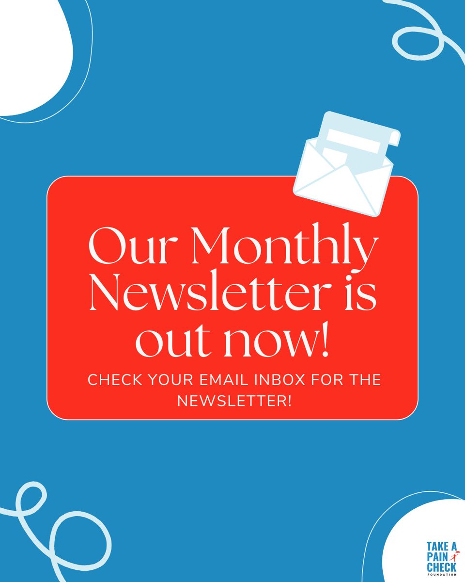 takeapaincheck's tweet image. Our Monthly Newsletter is out now! Please check your email inbox for the newsletter. If you are interested in joining our newsletter, use the link in our bio to sign up! #TAPC #Newsletter #Newsletteroutnow #monthlynewsletter #rheumaticdiseaseawareness #community #advocacy