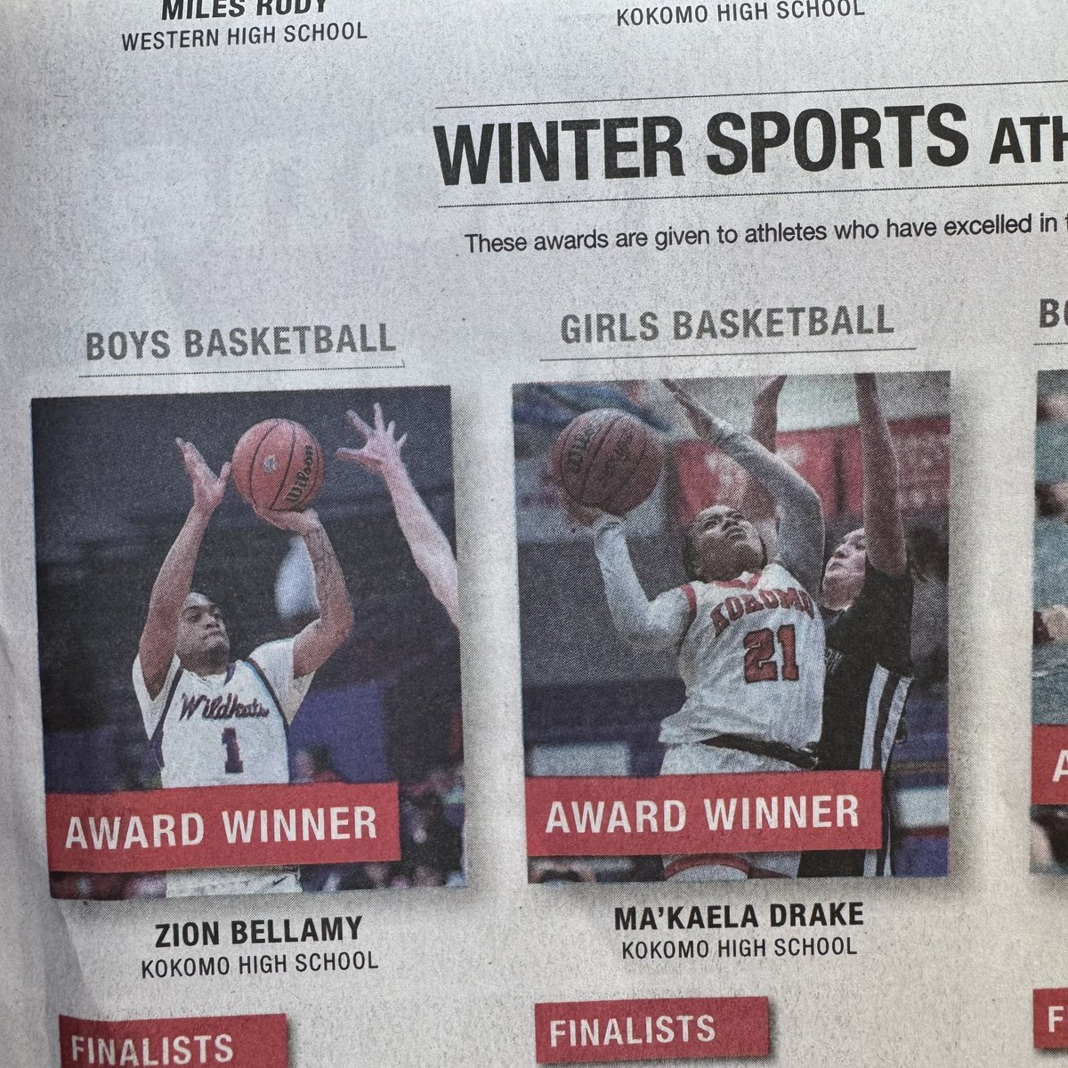 Congrats to Zion for winning Tribune player of the year.