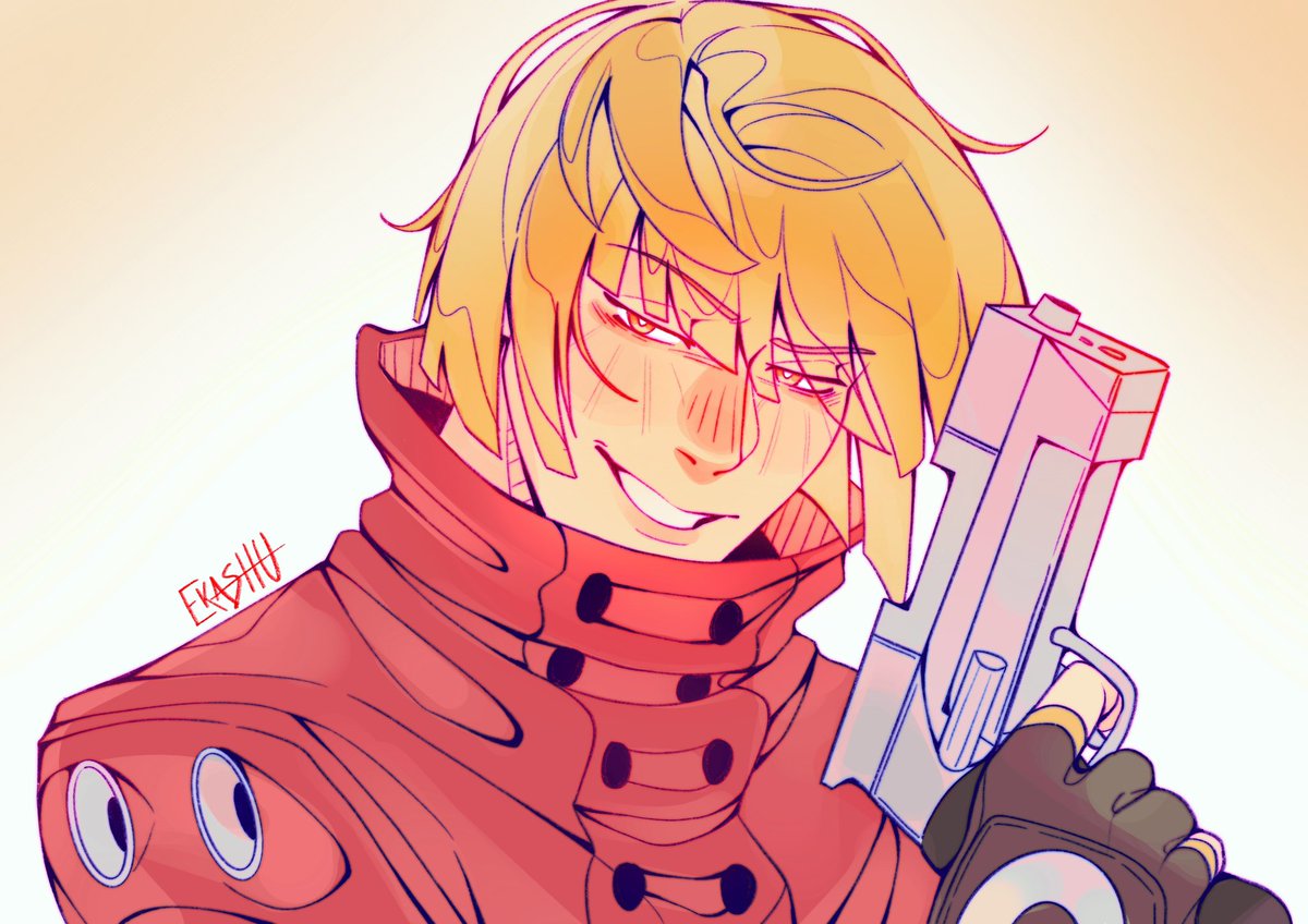 Ekashu_x's tweet photo. (Late) Birthday drawing for @VeeePawoon !!👀🫶🏻 did you know Vash and Shinji have the same Japanese VA?? Soooo here you have Shinji as Vash the Stampede!🤭
-
#shinjihirako #bleach #trigun #vashthestampede https://t.co/v383ARRaE0
