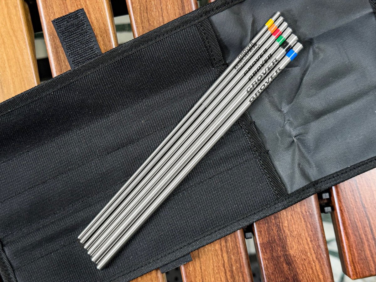 GroverProPerc's tweet photo. The Grover Pro TB-S Standard Alloy 303 Rod-Style Beater Set includes 6 different size triangle beaters.
@buffalomusic_tw
#Grover #GroverPro #GroverProPercussion #Triangle #TriangleBeater #TBS #三角鐵棒 #BuffaloMusic #卓悅水牛樂器 https://t.co/HzLW03ndMO