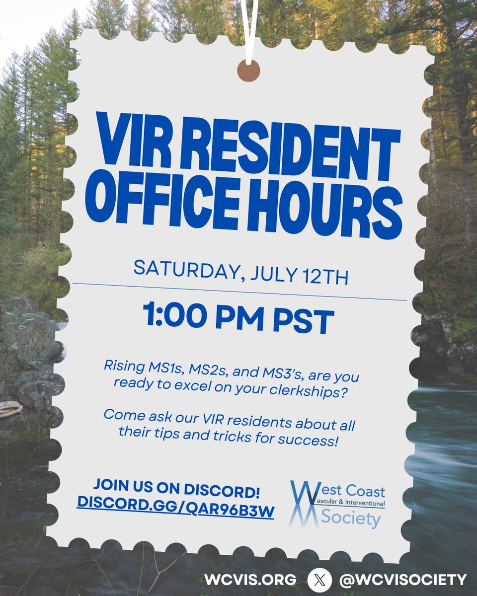 🥼New to #medicalschool or getting ready to start core clerkships? Our #VIR #IRad residents have got you covered! 
Join us at our next office hours on Discord to learn all their tips and tricks for success!
Join our Discord here: discord.gg/qAR96B3w
