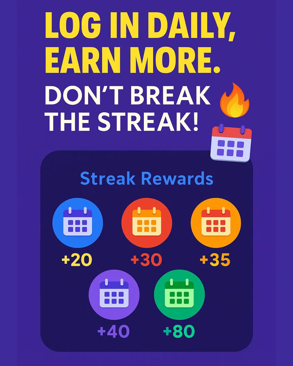 InfiniteIDEAs__'s tweet photo. Your streak is your power. 📆🔥
Log in daily. Earn more. Regret nothing.
Let it break once and you’ll feel it in your soul. 💀

🎮 https://t.co/PPZg5N3Rjh
💬 https://t.co/ghnAewLrGa
#InfiniteIdeas #WordGame #GameFi #DailyLoginGrind https://t.co/sbi8boPBlj