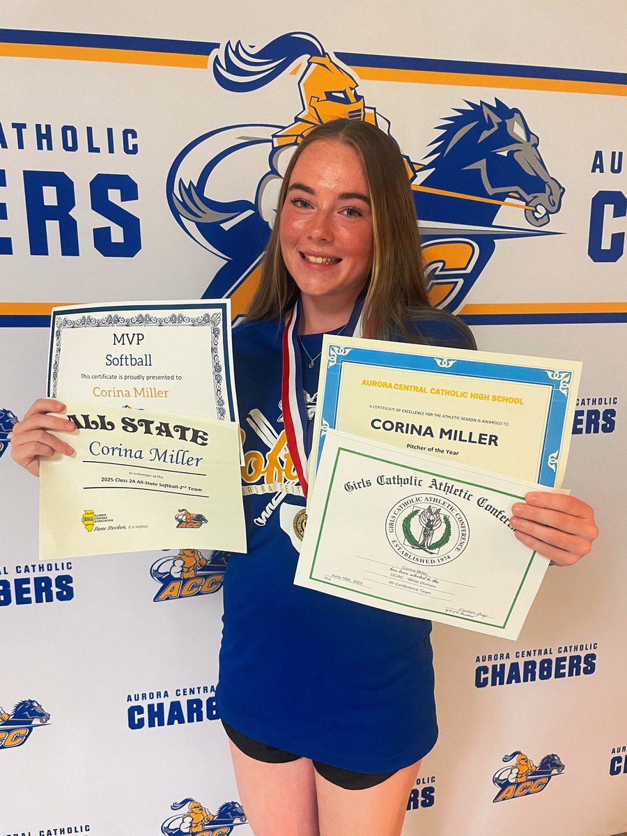 Corina Miller 2026 (@corinamiller26) on Twitter photo I’m very grateful to receive Team MVP, ACC Pitcher of the year, 2nd Team All State, and GCAC All Conference for the 2025 season! Thank you <a href="/ACC_Fastpitch/">Chargers Softball</a> for a great season and a big thank you to <a href="/CoachMPasq29/">CoachMPasq29</a> for the opportunities you’ve given me this year! Looking forward to I’m very grateful to receive Team MVP, ACC Pitcher of the year, 2nd Team All State, and GCAC All Conference for the 2025 season! Thank you <a href="/ACC_Fastpitch/">Chargers Softball</a> for a great season and a big thank you to <a href="/CoachMPasq29/">CoachMPasq29</a> for the opportunities you’ve given me this year! Looking forward to