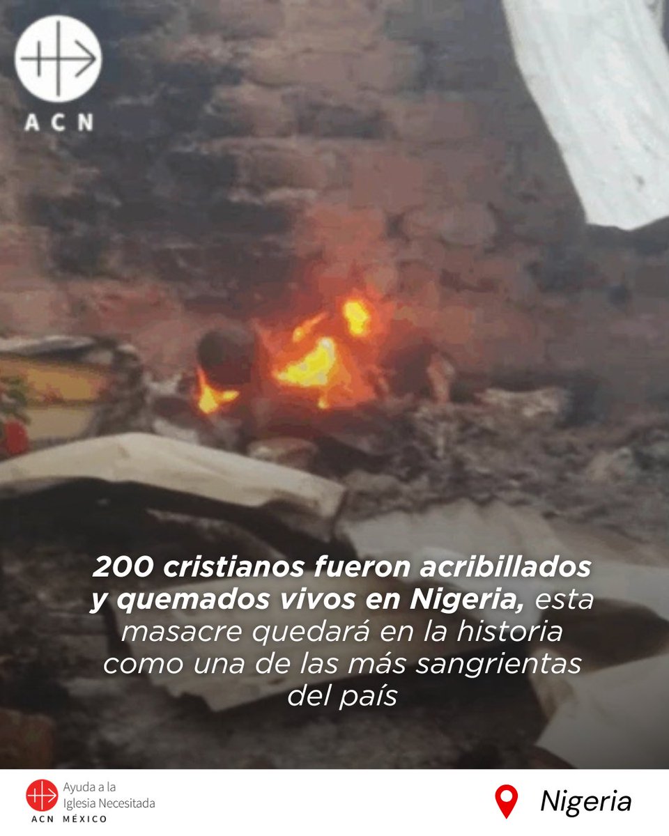 Este es uno de los ataques más sangrientos en la historia de Nigeria 🇳🇬 . La noche del pasado viernes, 200 cristianos fueron asesinados a manos de radicales, quienes prendieron fuego  a las 🏠 casas y acribillaron a machetazos a los que huían de las llamas . ¡Nigeria nos