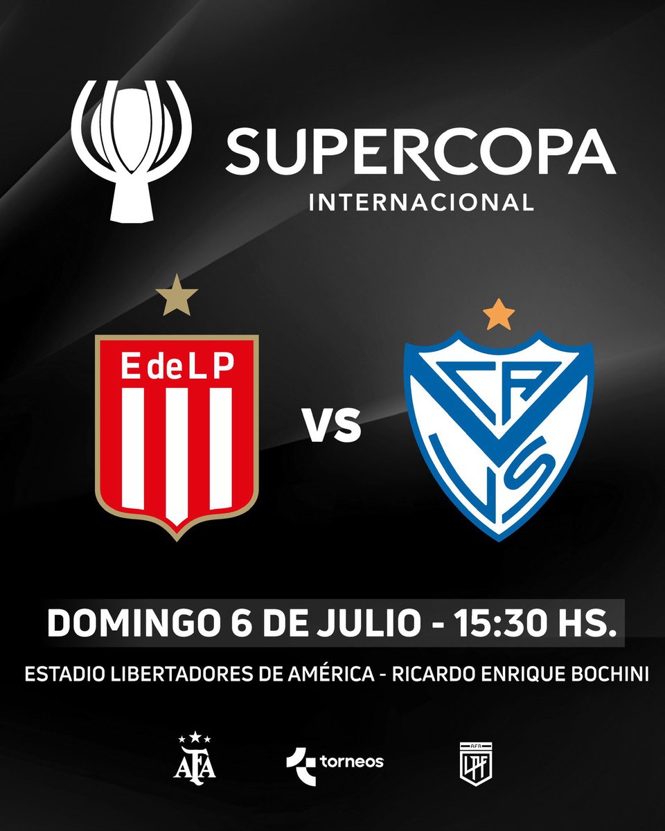 Planeta EDLP (@planetaedlp_) on Twitter photo #EDLP 🇦🇹📢 #OFICIAL • La final de la Supercopa Internacional ante <a href="/Velez/">Vélez Sarsfield</a>, se jugará el próximo domingo 6 de julio a las 15.30, en el estadio de Independiente. En los próximos días el club informará cómo será la venta de entradas. #EDLP 🇦🇹📢 #OFICIAL • La final de la Supercopa Internacional ante <a href="/Velez/">Vélez Sarsfield</a>, se jugará el próximo domingo 6 de julio a las 15.30, en el estadio de Independiente. En los próximos días el club informará cómo será la venta de entradas.