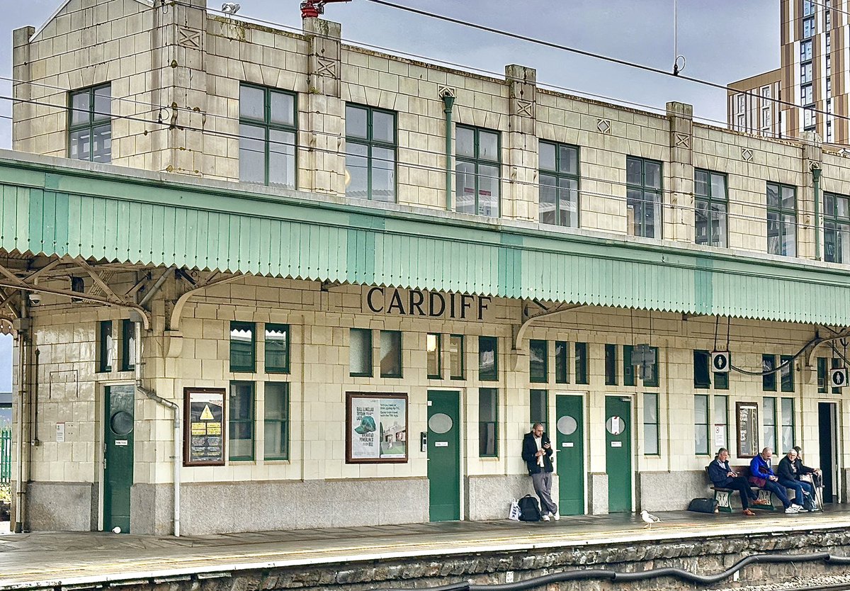 Tim Dunn (@mrtimdunn) on Twitter photo The 1934 ceramics of Cardiff Central still give it an international air. <a href="/tim_hedleyj/">Tim Hedley-Jones</a> of <a href="/RailwayHeritage/">RailwayHeritageTrust</a> suggested we broke our journey “just for a quick look again” and I am glad that we did. Platform buildings are faced in Doulton Carrara-ware as at Bristol, LeamingtonSpa & The 1934 ceramics of Cardiff Central still give it an international air. <a href="/tim_hedleyj/">Tim Hedley-Jones</a> of <a href="/RailwayHeritage/">RailwayHeritageTrust</a> suggested we broke our journey “just for a quick look again” and I am glad that we did. Platform buildings are faced in Doulton Carrara-ware as at Bristol, LeamingtonSpa &