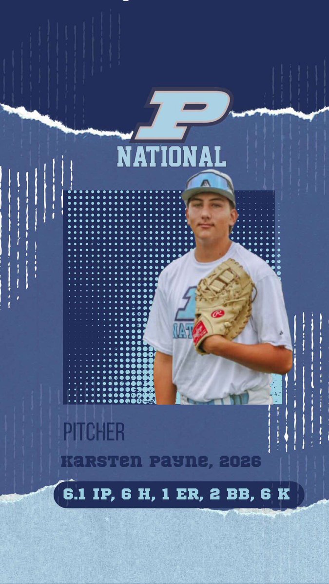 Premier National Baseball 2027 (@pnbaseball2027) on Twitter photo Great performance on the mound for Karsten Payne- <a href="/karsten_payne1/">Karsten</a> at the <a href="/CWC_Arkansas/">ChadWolffClassic</a> this past weekend!
6.1 IP, 6 H, 1 ER, 2 BB, 6 K
Piedmont HS <a href="/WildcatBSB/">Piedmont Baseball</a> Great performance on the mound for Karsten Payne- <a href="/karsten_payne1/">Karsten</a> at the <a href="/CWC_Arkansas/">ChadWolffClassic</a> this past weekend!
6.1 IP, 6 H, 1 ER, 2 BB, 6 K
Piedmont HS <a href="/WildcatBSB/">Piedmont Baseball</a>