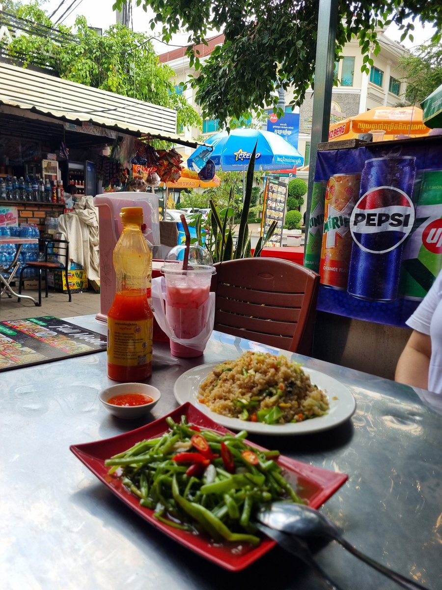 A lovely dog at the restaurant in Siem Reap  #Cambodia
