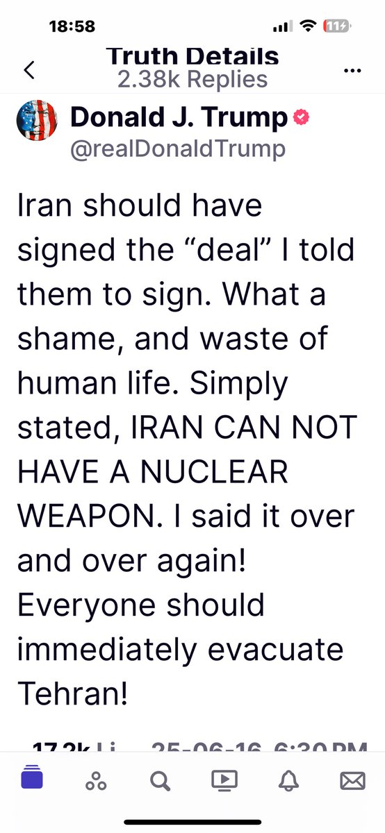 CrocLeReporteur's tweet photo. #Iran- Donald #Trump recommande à tous les gens d’évacuer #Téhéran… Immédiatement! 🫢

#Israel #IranIsrael #طهران #tahran https://t.co/jbnwNc1JXh
