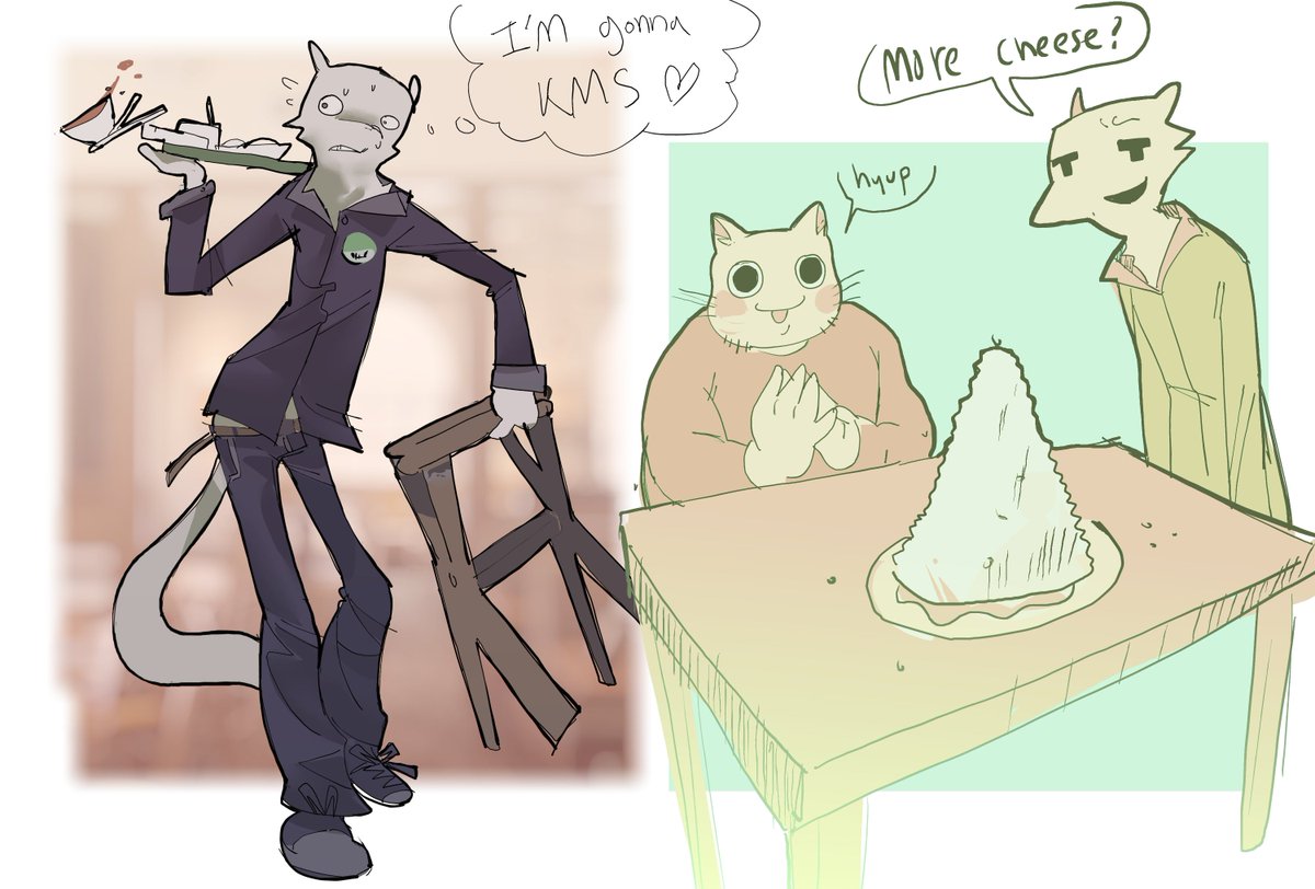 Microplasticmen's tweet image. my sona also works the same job as me
#furry #furryart