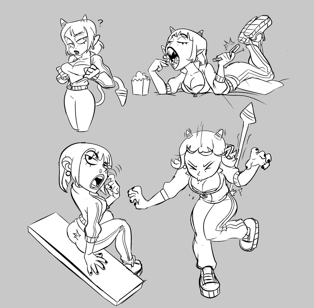 Forgot I did some Nono doodles on my own that I never posted back when I got to do animation on Punch Punch Forever