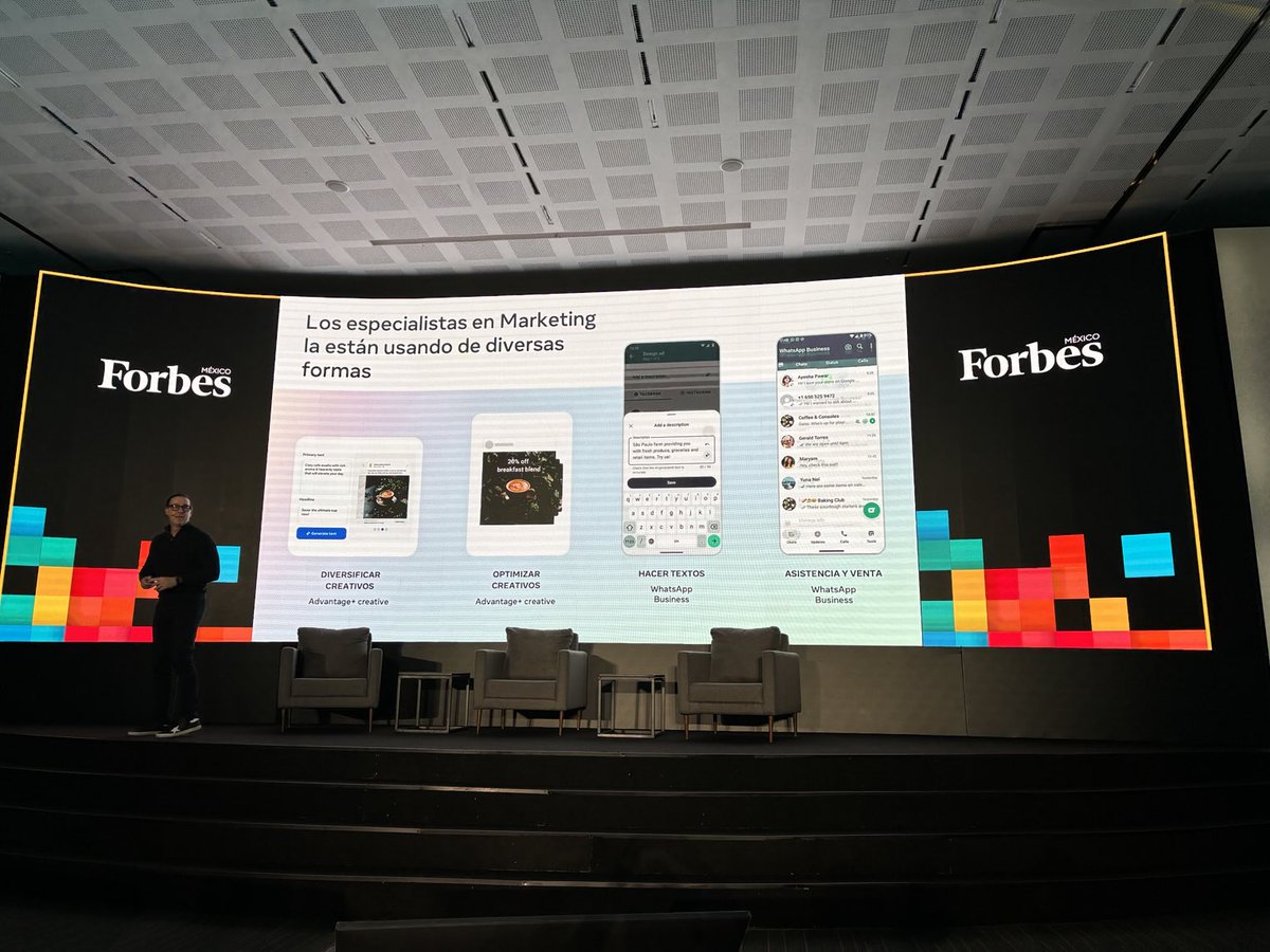 Pablo Sanchez Liste (@sanchezlistepr) on Twitter photo “56% del éxito es la idea.
Tener claro el objetivo de negocio y la creatividad (idea) es lo que mas tenemos que aportar, de manera que para lo demas pueda ayudarnos el algoritmo de la AI”.
#MarcoCasarin CEO de Meta México en #ForbesTrends de <a href="/Forbes_Mexico/">Forbes México</a> “56% del éxito es la idea.
Tener claro el objetivo de negocio y la creatividad (idea) es lo que mas tenemos que aportar, de manera que para lo demas pueda ayudarnos el algoritmo de la AI”.
#MarcoCasarin CEO de Meta México en #ForbesTrends de <a href="/Forbes_Mexico/">Forbes México</a>