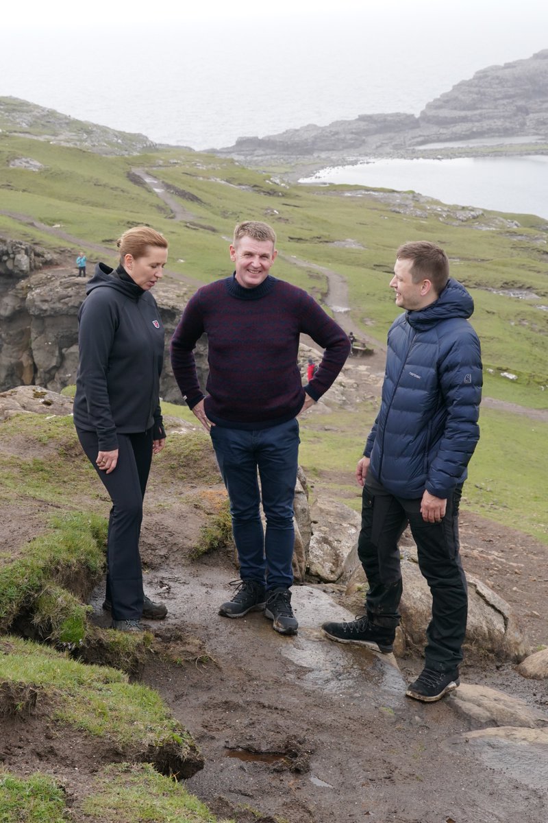 Tinganes's tweet image. Today, the PMs from 🇫🇴🇬🇱🇩🇰 gathered in the Faroe Islands to discuss cooperation and current political and economical developments. The meetings continue tomorrow with more representatives from all three governments.