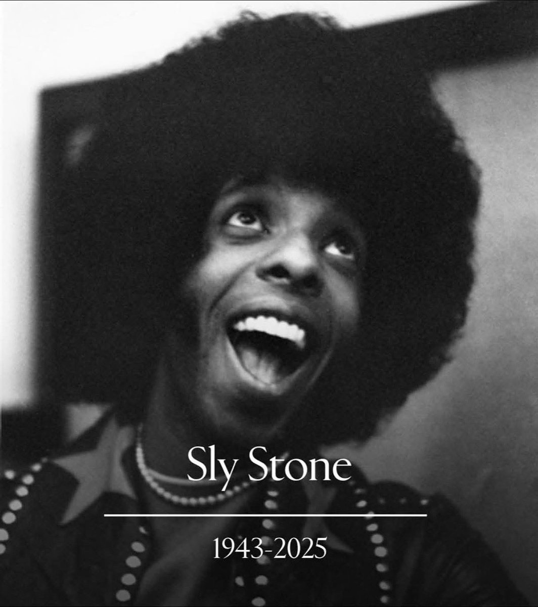 TheRealDaphanie's tweet photo. We have yet lost another legendary soul and beautiful artist. Rest In Paradise to the King of Funk, Sly Stone, the frontman of Sly &amp; The Family Stone 🙏🏾🕊️ https://t.co/iNx7zHGdlj