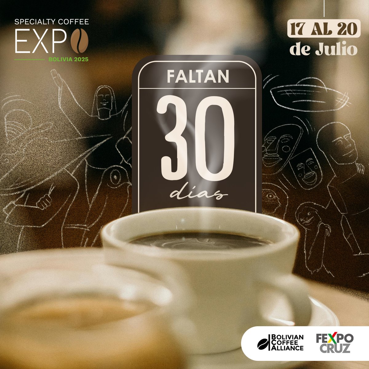 FEXPOCRUZ Oficial (@fexpocruzo) on Twitter photo ¡Faltan 30 días para Specialty Coffee Expo Bolivia 2025!
Encontrarás todo lo relacionado al mundo del café del 17 al 20 de julio en FEXPOCRUZ.
➡️Comprá tu entrada online en fexpocruz.com.bo
#FEXPOCRUZ #SpecialtyCoffee2025 #Cafe #Cafeteria #IndustriaCafetera #cafelover ¡Faltan 30 días para Specialty Coffee Expo Bolivia 2025!
Encontrarás todo lo relacionado al mundo del café del 17 al 20 de julio en FEXPOCRUZ.
➡️Comprá tu entrada online en fexpocruz.com.bo
#FEXPOCRUZ #SpecialtyCoffee2025 #Cafe #Cafeteria #IndustriaCafetera #cafelover