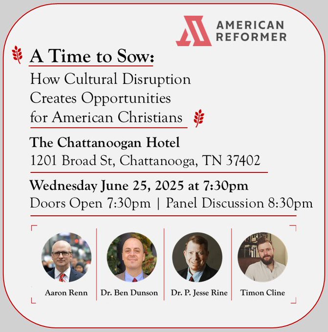 P. Jesse Rine (@pjesserine) on Twitter photo Attending #pcaga next week & care about the future of Christian institutions? <a href="/aaron_renn/">Aaron M. Renn 🇺🇸</a>, <a href="/tlloydcline/">Timon Cline</a>, Ben Dunson & I will discuss how cultural disruption creates opportunities to build on Wed night between the <a href="/gospelrefnet/">Gospel Reformation Network (GRN)</a> & <a href="/MOREinPCA/">MORE in the PCA</a> events.
✅RSVP details in post below.👇 Attending #pcaga next week & care about the future of Christian institutions? <a href="/aaron_renn/">Aaron M. Renn 🇺🇸</a>, <a href="/tlloydcline/">Timon Cline</a>, Ben Dunson & I will discuss how cultural disruption creates opportunities to build on Wed night between the <a href="/gospelrefnet/">Gospel Reformation Network (GRN)</a> & <a href="/MOREinPCA/">MORE in the PCA</a> events.
✅RSVP details in post below.👇