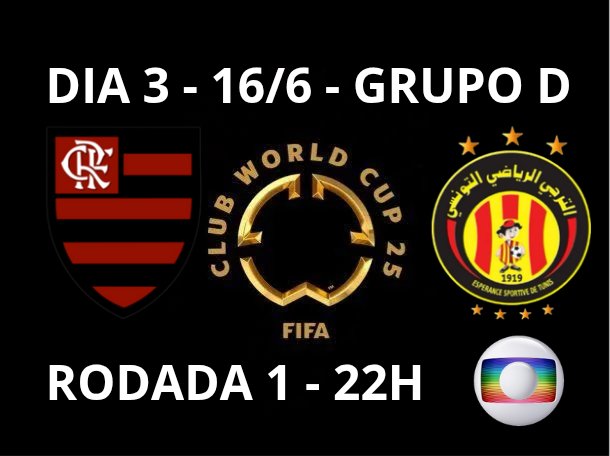 RadioRubroNegra's tweet photo. Hoje tem Mengão estréia 1ª rodada Grupo D contra o Esperamce (🇹🇳) às 22hs #FIFAClubWorldCup2025.
O melhor Pós Jogo sem mi-mi-mi é na Rádio RN.
🏟️ Lincoln Financial Field
⏰00h45 Live
#FLAESP
#VamosFlamengo
#FIFACWC
https://t.co/Ln29vOTGtP https://t.co/F4SeNLPcnm