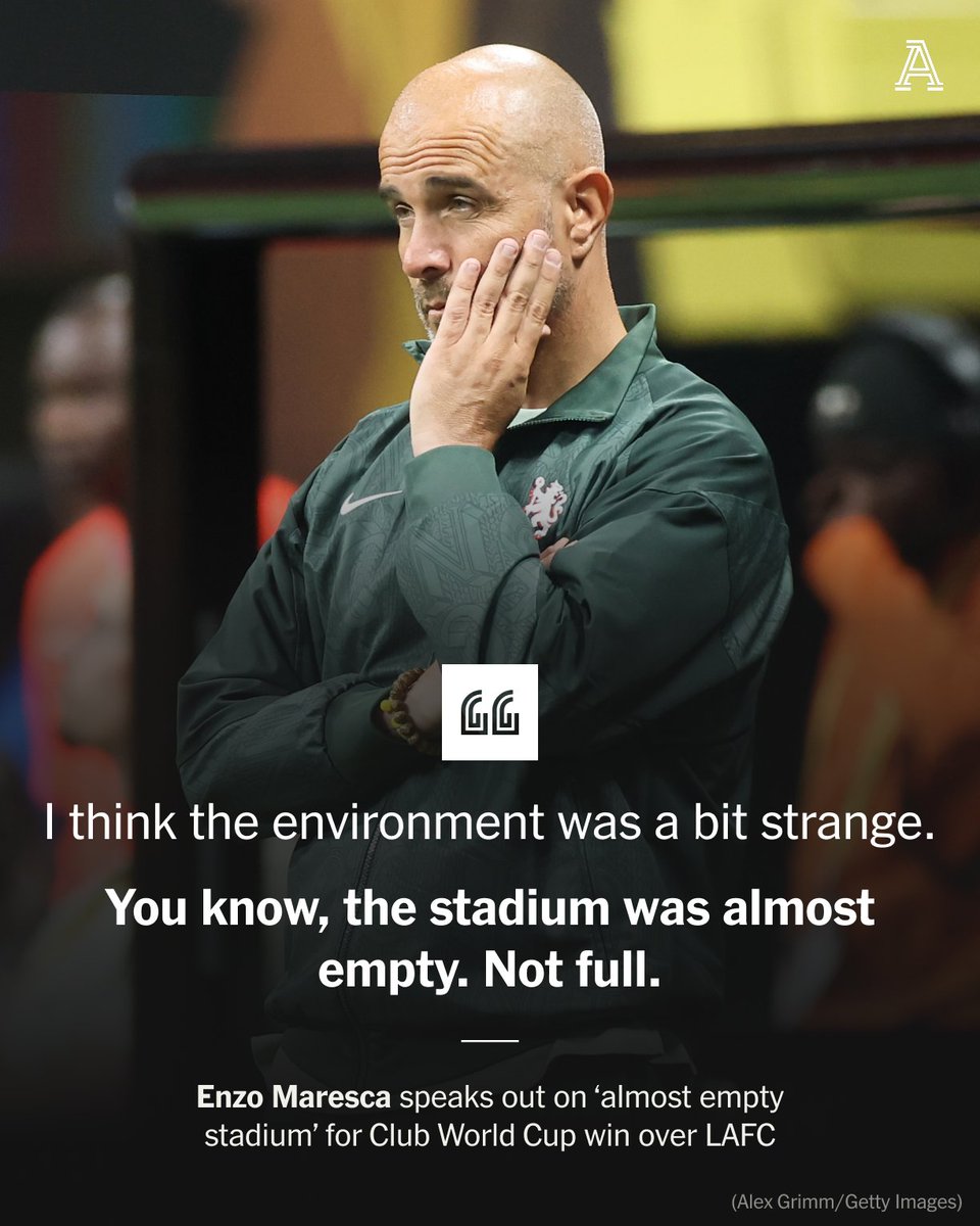 Chelsea head coach Enzo Maresca said the number of empty seats at his side’s Club World Cup opening win against LAFC made for a “strange environment”.

The Conference League holders took on the side from MLS in the Mercedes-Benz stadium in Atlanta, a 70,000-capacity NFL stadium
