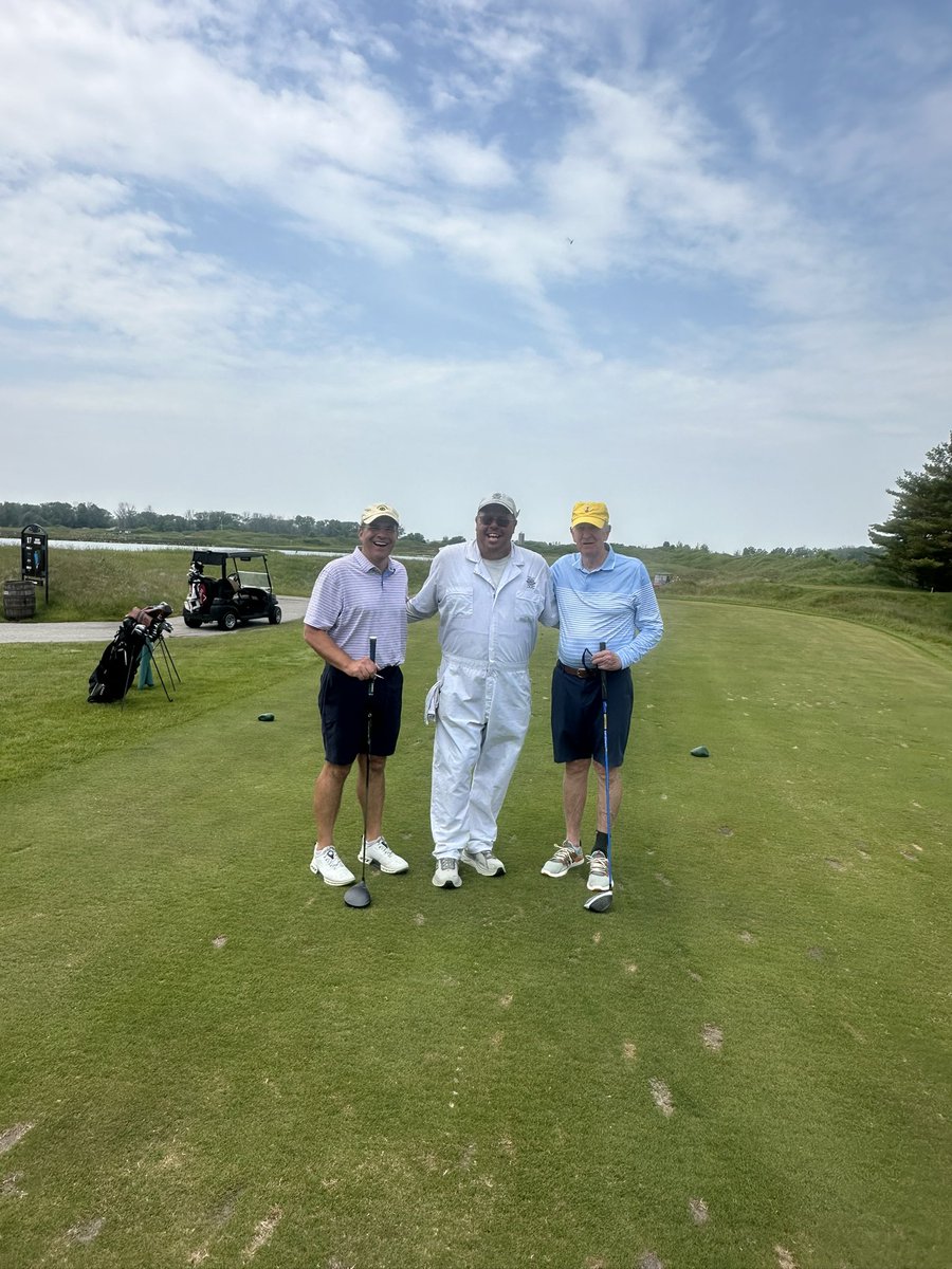 Special day on the course... 

Caddied for a father and son. I don't want to shortchange the son, who was a really nice guy and a very good player. Loved being with him. 

But the dad is 81 years old and I'm in awe. 

We walked 18 holes on the Irish course in 3.5 hours. 

He