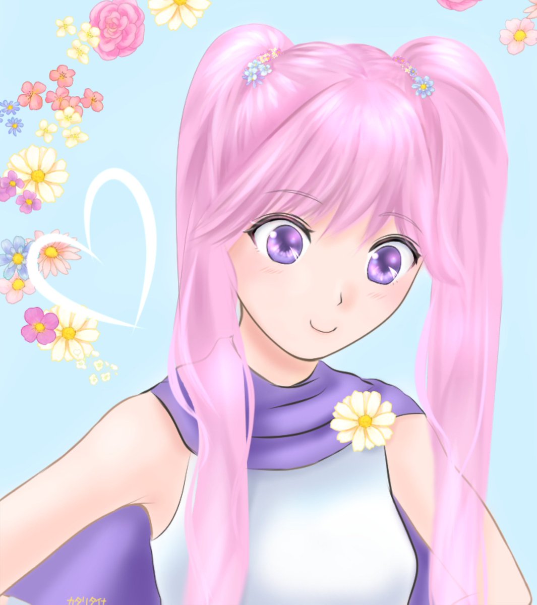 自身の水着実装を知りスマホを見て喜ぶセーラ様
(あまりにもぴったりの表情をされていたのでお祝いに昔の絵の再掲失礼します)
セーラ可愛すぎて描きたい！パオラさんも描きたい！！