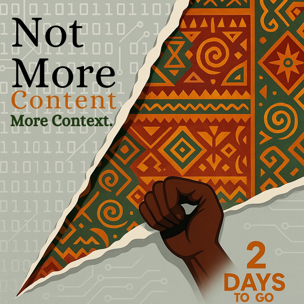 larriemoses's tweet photo. Not more content. More context.

Is your content standing out...
Or just getting lost in the noise? 🤔

Because let’s be real:
Right now, Africa’s voice risks fading in the flood of fast, AI-generated content. https://t.co/wwkKllnYGL