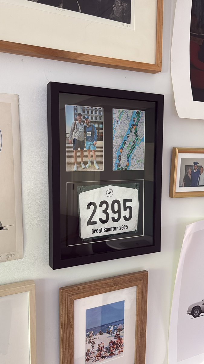 Walked 32 miles in one day… and framed it!