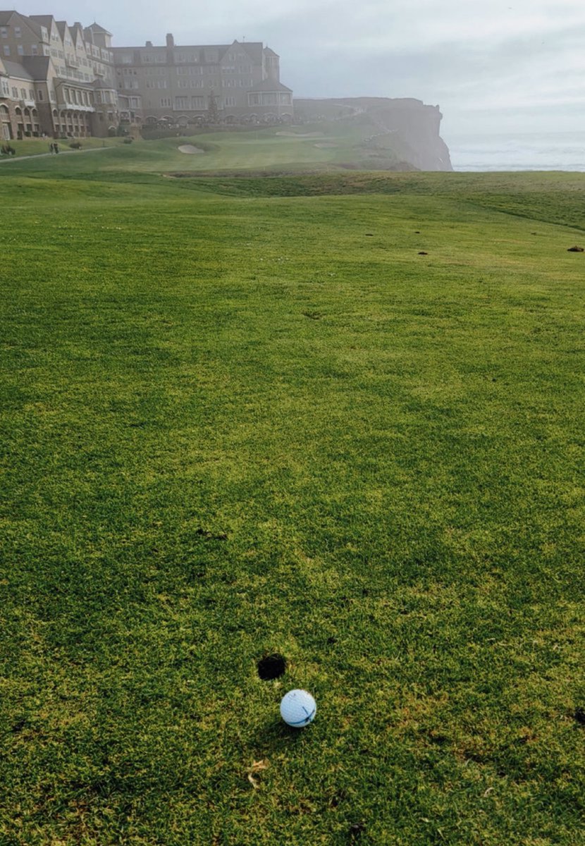 🚨🏨🏌️‍♂️#DISCUSSION: 190 to the pin, creek to hit over, wind in your face, hotel long and left, Pacific Ocean on the right, and a full gallery sitting behind the green. 

What are you hitting?