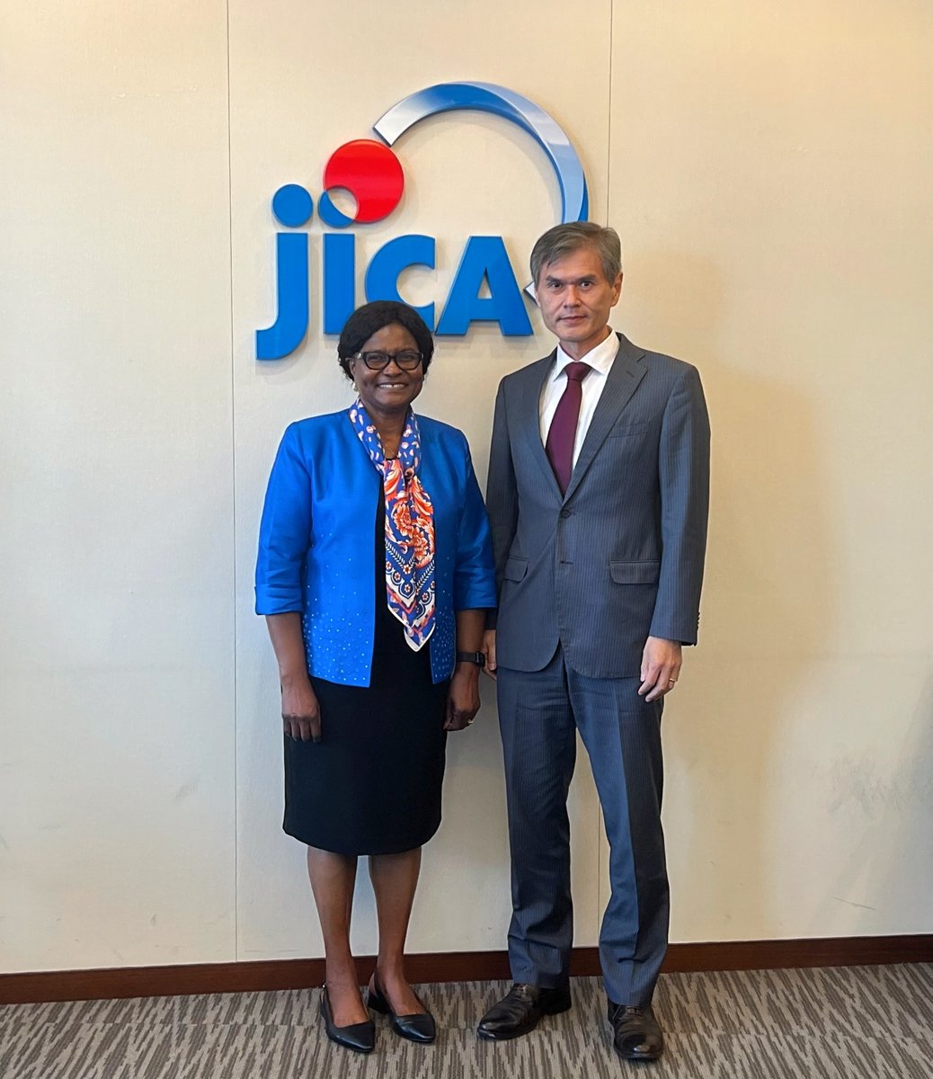 MercyTembon's tweet image. Inspired by insightful meetings with Mr. Katsuo Matsumoto, VP @jica_direct_en; Mr. Daiho Fujii & Mr. Taka Tsuda @MOF_Japan. A powerful start to a week of collaboration and learning. Excited for what’s ahead! #MissionInJapan #JICA #JapanMOF #GlobalDevelopment
