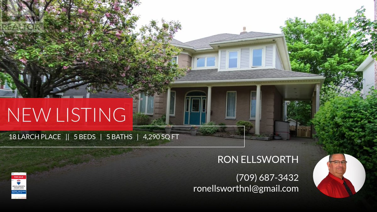 Welcome to 18 Larch Place, a beautifully maintained and family home located on a quiet cul-de-sac in one of St. Johns most desirable neighbourhoods. MLS # 1286365

Ron
ReMax Hall of Fame Award, Remax Chairman's Club... homeforsale.at/18_LARCH_PLACE…