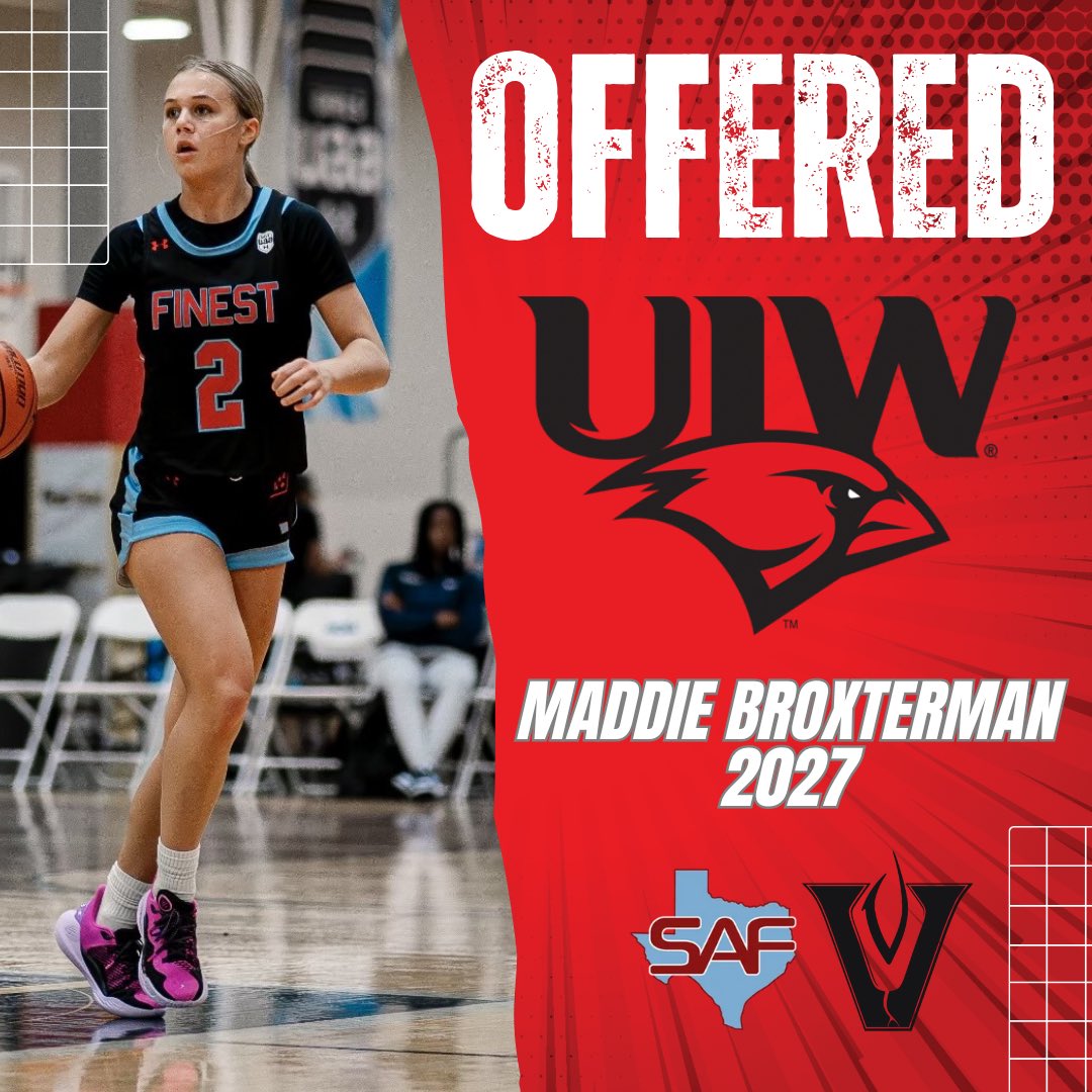 Maddie Broxterman (@maddiebrox2027) on Twitter photo After an amazing conversation with Coach Cole and <a href="/thePLAYERway/">Jhasmin Player</a>, I’m blessed to receive an offer from <a href="/UIWWBB/">UIW Women's Basketball</a>. Thank you for believing in me! <a href="/SAFinestbball/">SA Finest Basketball</a> <a href="/VandegriftGBB/">Vandegrift Girls Basketball</a> After an amazing conversation with Coach Cole and <a href="/thePLAYERway/">Jhasmin Player</a>, I’m blessed to receive an offer from <a href="/UIWWBB/">UIW Women's Basketball</a>. Thank you for believing in me! <a href="/SAFinestbball/">SA Finest Basketball</a> <a href="/VandegriftGBB/">Vandegrift Girls Basketball</a>