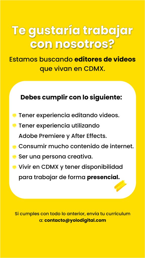 Busco editores de videos en Ciudad de México…