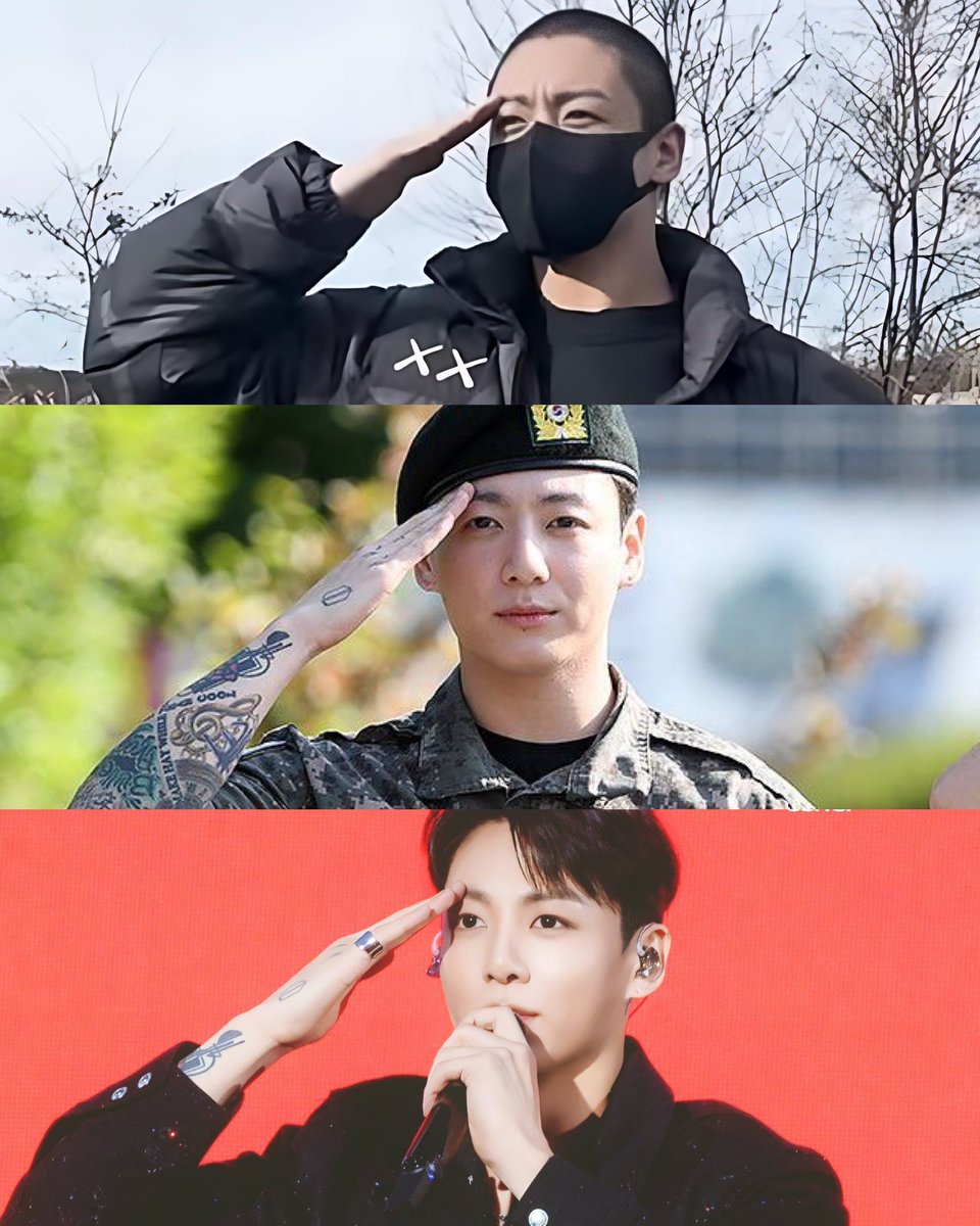 the jungkook salute 🫡