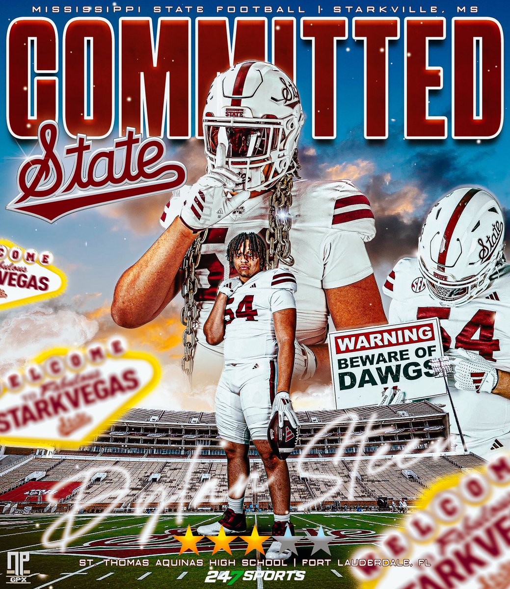 | COMMITTED |

Dylan Steen (<a href="/DylanSteen4/">Dylan Steen</a>), the class of 2026 <a href="/247Sports/">247Sports</a> 3⭐️ offensive lineman from St. Thomas Aquinas High School (Fort Lauderdale, FL), has committed to Mississippi State! #HailState 

Story: 247sports.com/college/missis…