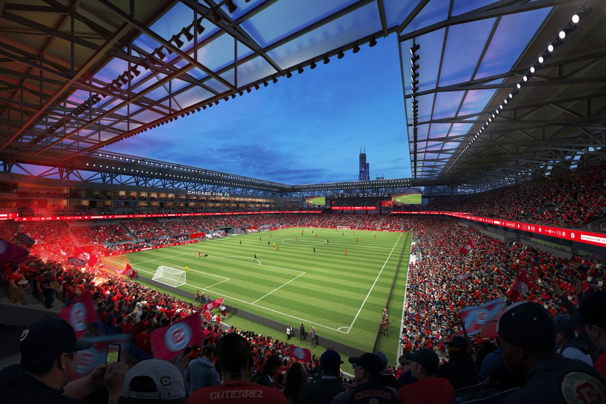 Bret McCormick (@bretjust1t) on Twitter photo First renderings of <a href="/ChicagoFire/">Chicago Fire FC</a>'s proposed stadium in The 78, designed by <a href="/gensler_design/">Gensler</a>. <a href="/ExcelSports/">Excel Sports</a>, <a href="/oneelevate_/">Elevate</a> and <a href="/caaicon/">CAA ICON</a> all involved with the project, expected by '28 <a href="/MLS/">Major League Soccer</a> season: tinyurl.com/4x2b85x3 First renderings of <a href="/ChicagoFire/">Chicago Fire FC</a>'s proposed stadium in The 78, designed by <a href="/gensler_design/">Gensler</a>. <a href="/ExcelSports/">Excel Sports</a>, <a href="/oneelevate_/">Elevate</a> and <a href="/caaicon/">CAA ICON</a> all involved with the project, expected by '28 <a href="/MLS/">Major League Soccer</a> season: tinyurl.com/4x2b85x3