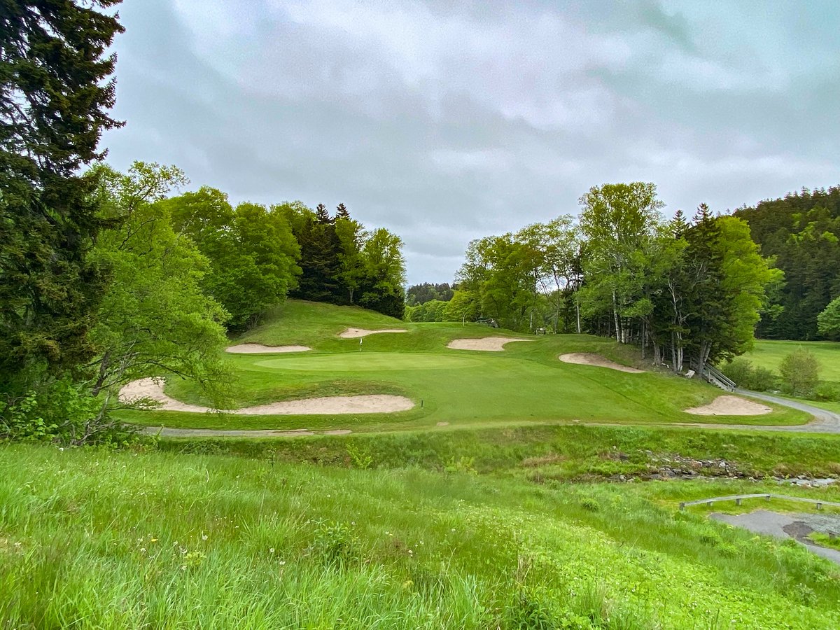 RileyJohnsGolf's tweet image. Finally made it out to see Fundy Bay GC, NB. Stanley Thompson’s final course before passing, with only 9-holes of the 18 built. Great terrain, the holes traverse a steep forested valley, trees are unfortunately starting to choke out the golf corridors.