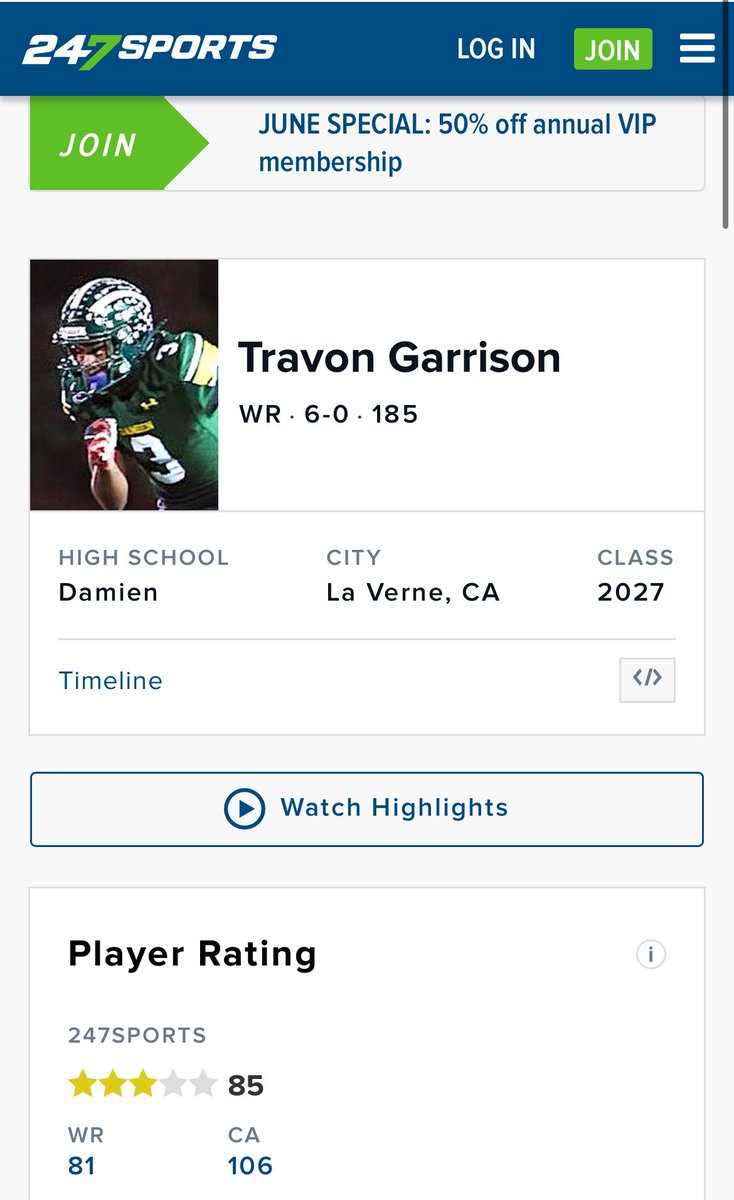 TravonGarrison3's tweet image. Blessed to be ranked a 3⭐️ on @247Sports
@GregBiggins @PGregorian @RivalsFriedman @JStew8 @DamienFootball_