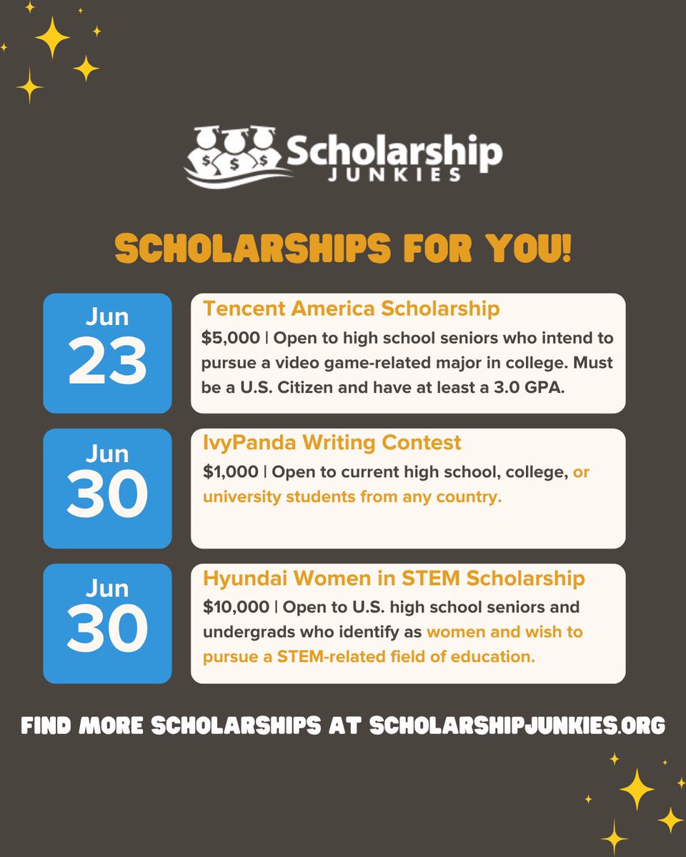 Scholarship Junkies tweet media