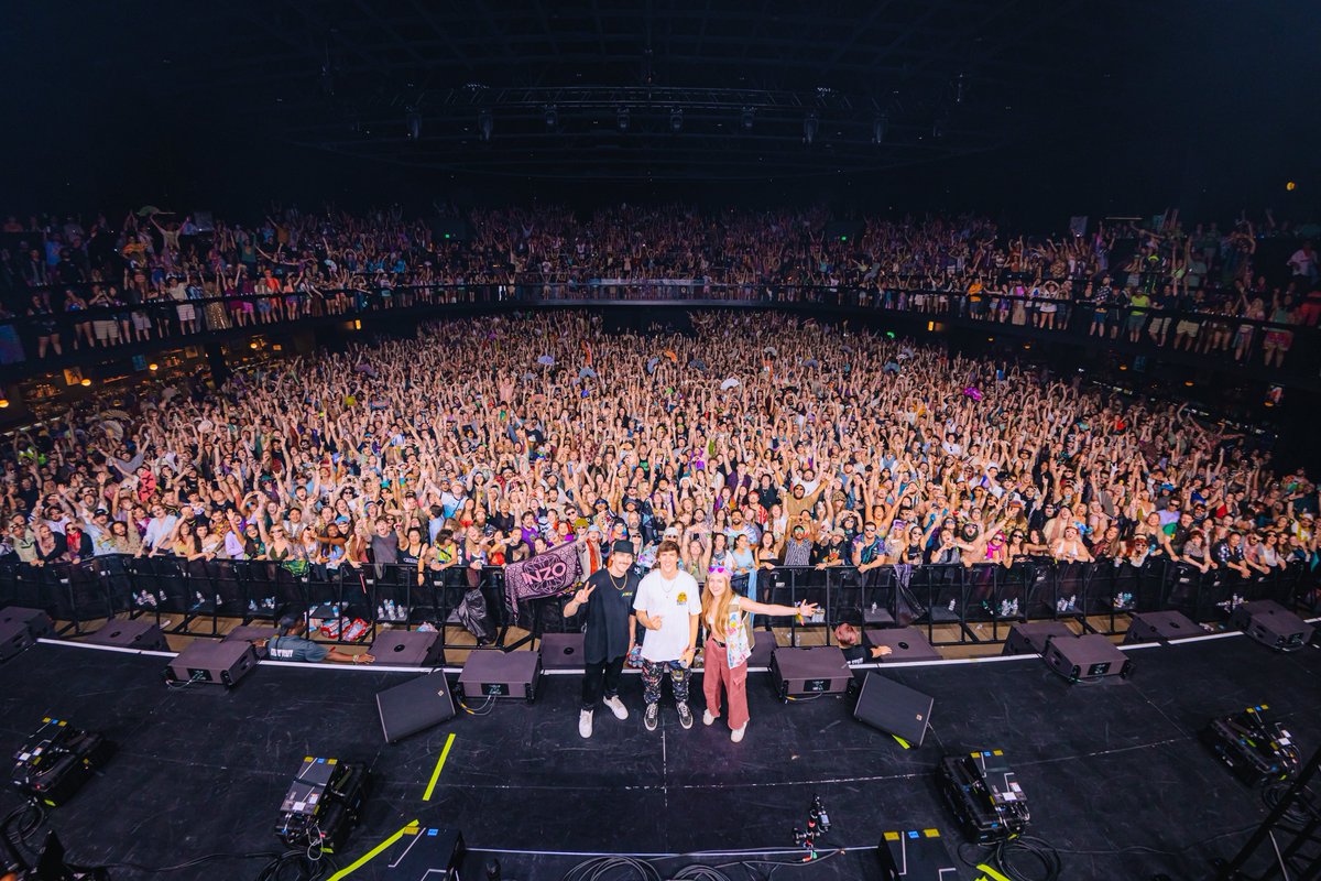 Inzo_Music's tweet photo. Bonnaroo: I know we were all absolutely devastated when the fest was cancelled… I was really looking forward to playing this fest for the first time, but I’m honestly just so grateful for what was manifested. I don’t think I’ve ever experienced that level of highly unified energy at a show in my life.  & I’m not trying to induce fomo for any of you who couldn’t go.. at the end of the day, we obviously couldn’t accommodate everybody, but to everyone who was there..  that felt special.. & I’m glad I was able to still share the same set I was going to do for you at the fest.  Shoutout to my brother Blookah for jamming out with me & to my little sis Lhasa for coming out as well. Also please never overlook the crews.. my crew, the venue crew.. all scrambling behind the scenes helping make this happen.  & a final round of applause for YOU guys for being there.  Hopefully there’s another Bonnaroo for me & my crew in the future 💜