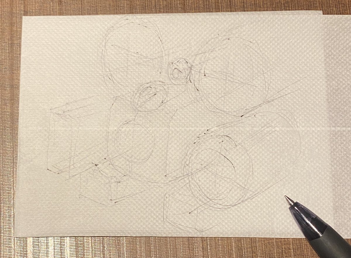 ①流れ星を描く
②円柱と立方体を描く
③ざくざく
④ざくざくざくざく 