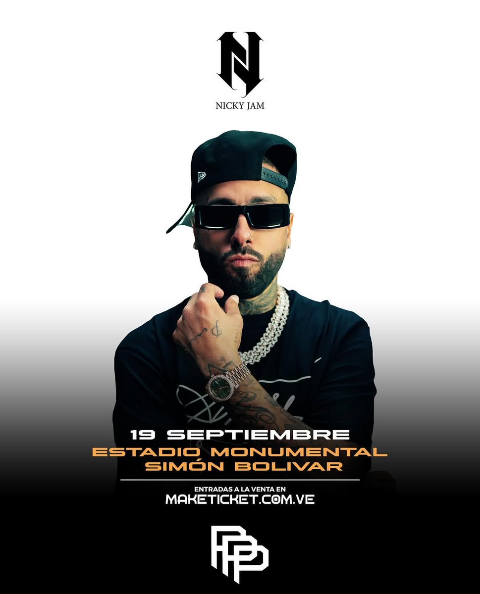 #16Jun | La productora de eventos PPP Music Venezuela anunció que el artista puertorriqueño Nicky Jam se presentará el próximo #19Sep en el Estadio Monumental Simón Bolívar en Caracas. 

La primera preventa de entradas se realizará el viernes #20Jun por las plataformas de