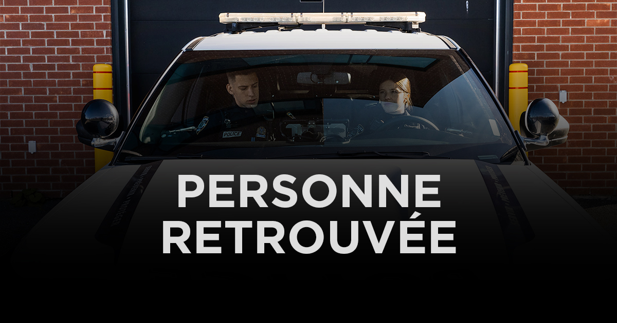 Mise à jour : la personne portée disparue a été retrouvée. Merci pour votre vigilance et votre soutien.