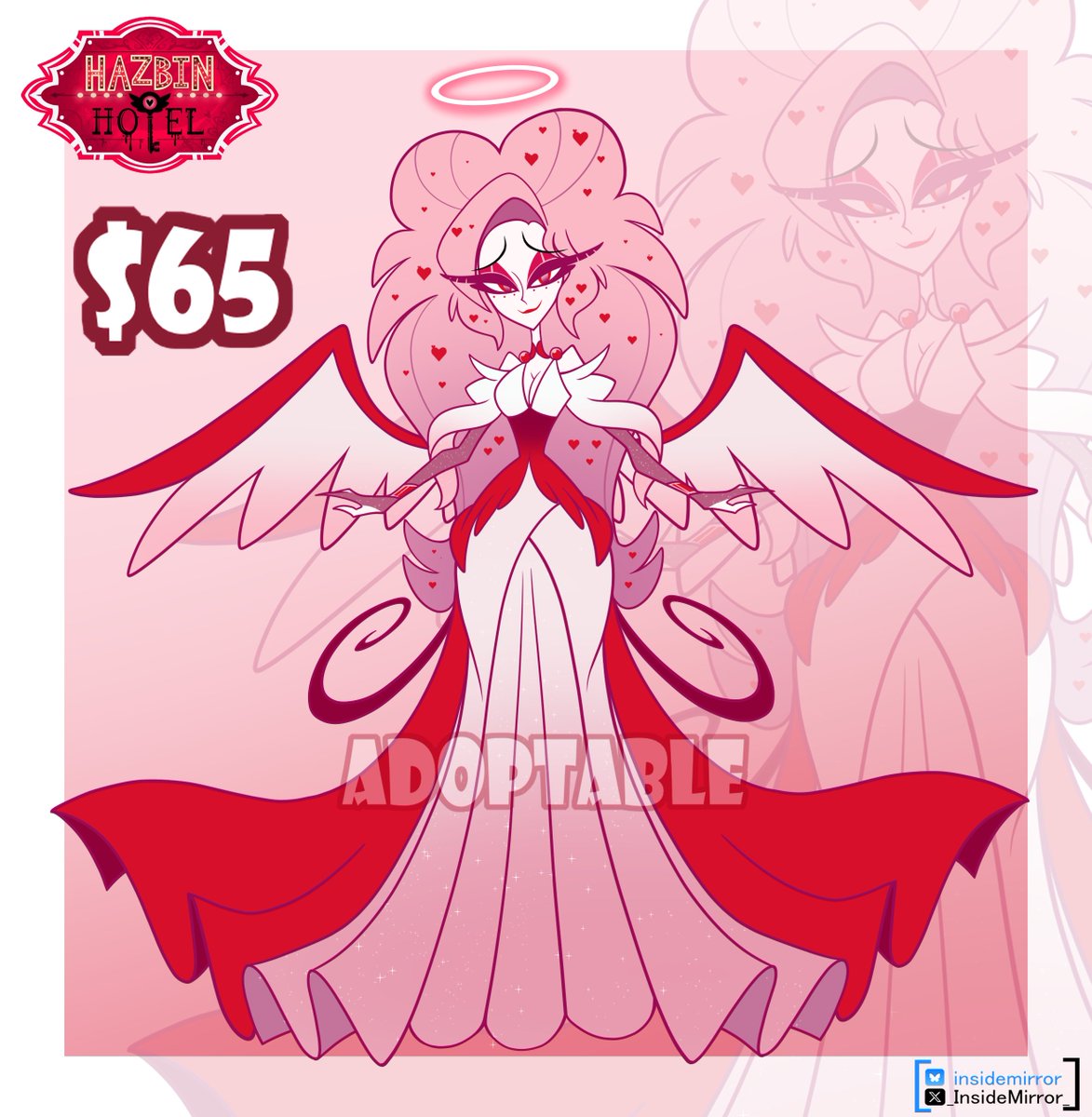 _InsideMirror_'s tweet image. 💞Pink angel ADOPTABLE💞
💞$65💞
✓Send me a dm or comment below if interested!✨
#HazbinHotel #hazbinadopt #HazbinHotelFanart #HazbinHotelArt #HazbinHotelOC #HelluvaBossOC #HelluvaBoss