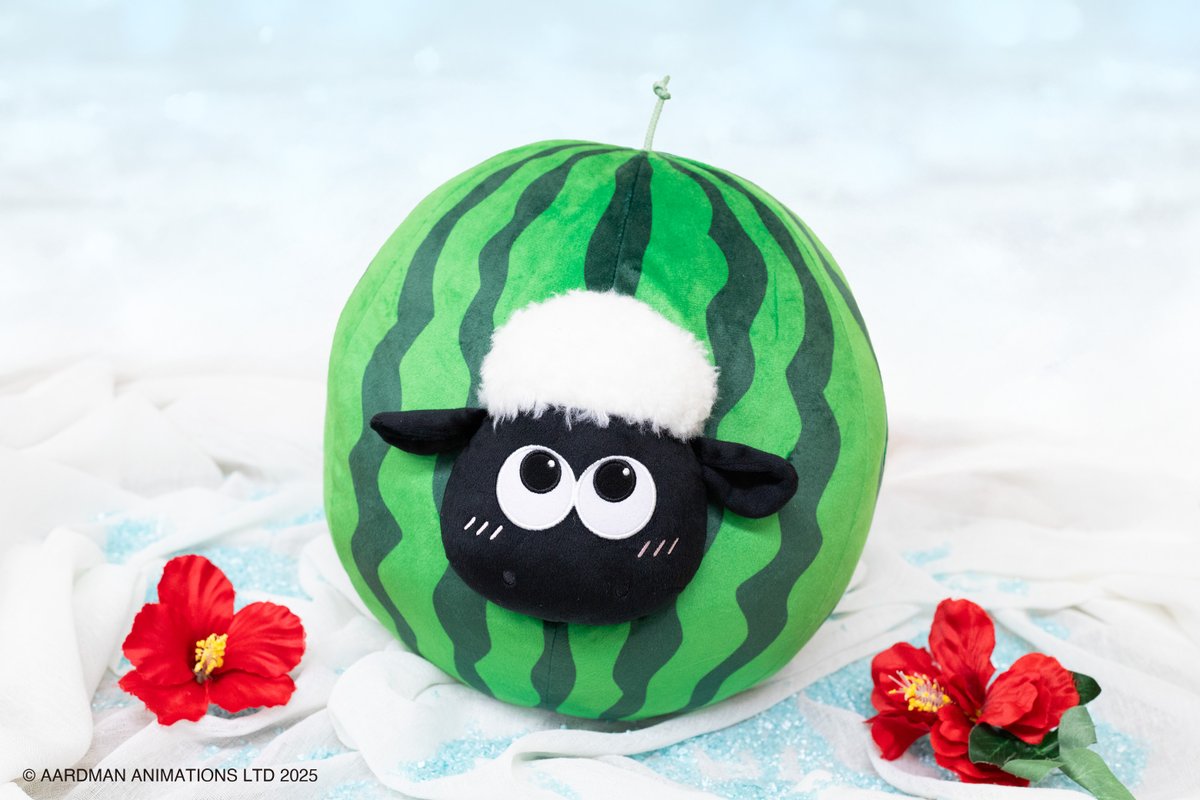 🐑6月発売商品🇬🇧 【ひつじのショーン BS スイカBIGぬいぐるみ