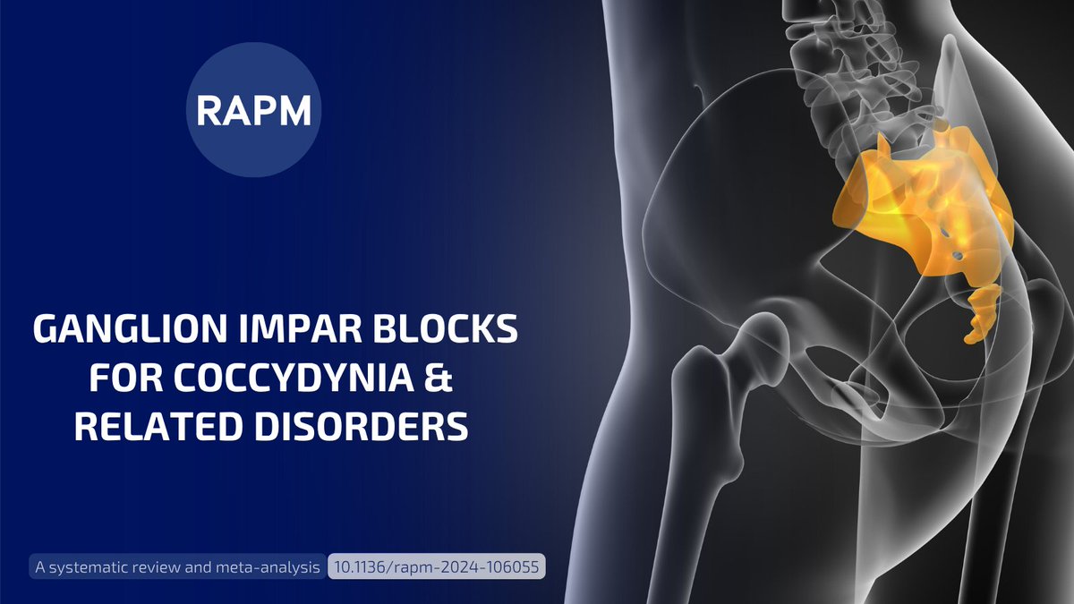 RAPMOnline's tweet image. 💥 Ganglion Impar Block - Relief for Tailbone Pain?

Meta-analysis:
📊 11 studies, 625 pts
 ⬇️Decreased pain throughout study
 ✅ No serious side effects

🔗 doi.org/10.1136/rapm-2…