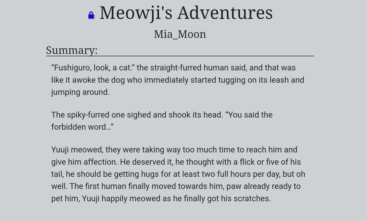 LunaisonFlorale's tweet photo. I wrote a piece for @ineverymemory  ! (≧∇≦)/ It's about a cute little kitty Yuuji and him meeting various people while on an adventure across the city 🐈

Tags and link in the next tweet 🧡 https://t.co/pJ4hxClq8m